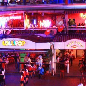 Nana Plaza neon at night — Bangkok red light district
