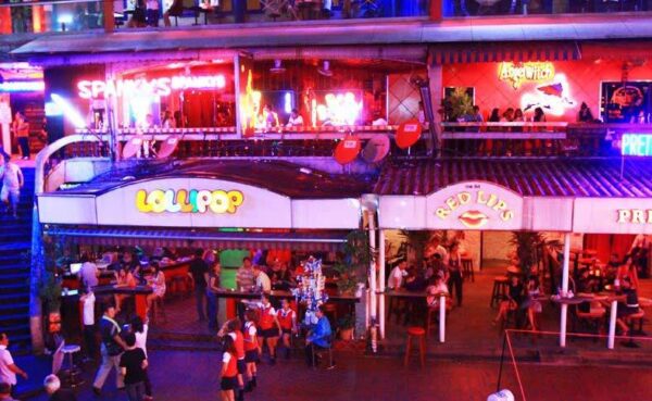 Nana Plaza neon at night — Bangkok red light district