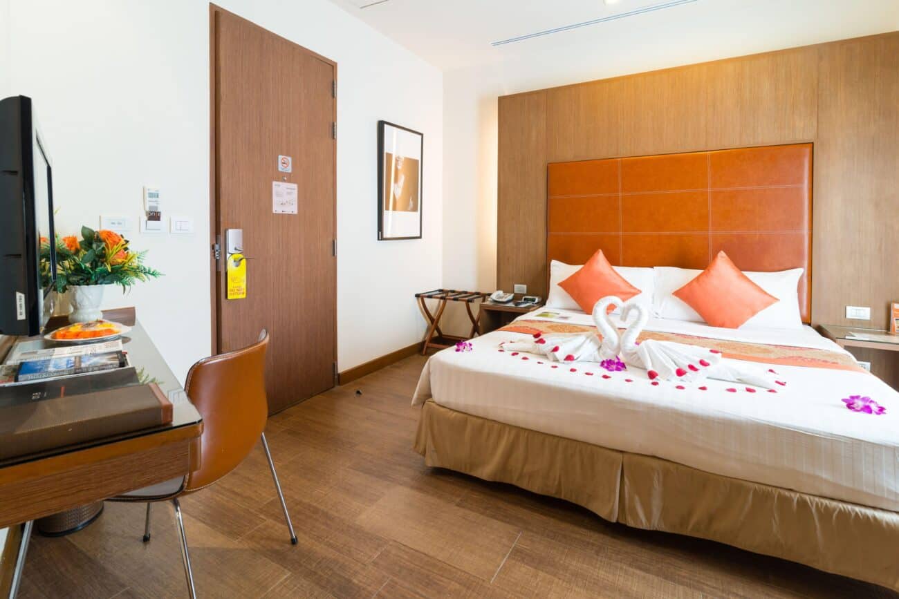 A guest room at On8 Sukhumvit Nana on Sukhumvit Soi 8