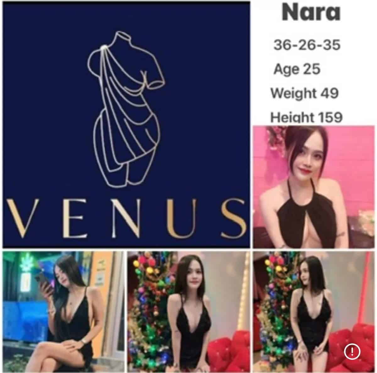 Venus Massage Bangkok price menu for nuru and full-service packages 2026