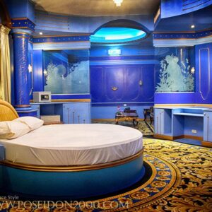 Palace theme suite with a round bed at Poseidon, Ratchadaphisek Road, Bangkok