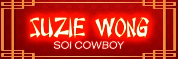 Suzie Wong Soi Cowboy logo in red and gold
